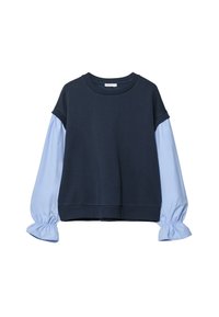 WITH CONTRAST PUFF SLEEVES  - Sweatshirt - dark blue