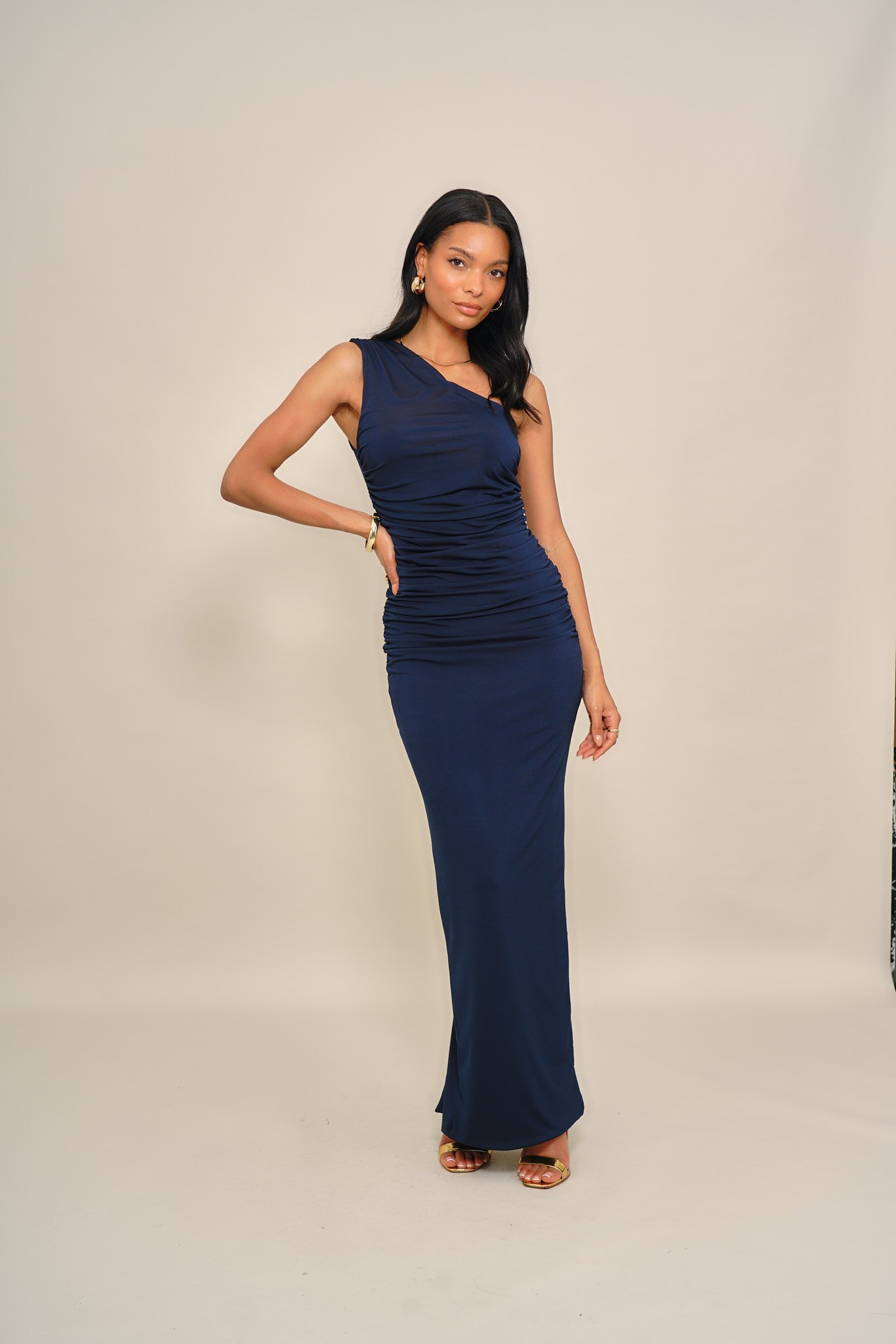 WAL G. ANNE MARIE ONE SHOULDER - Occasion wear - navy blue/dark