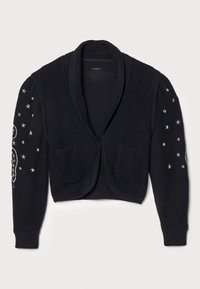 THE PUFF SLEEVE CARDIGAN - Strickjacke - black