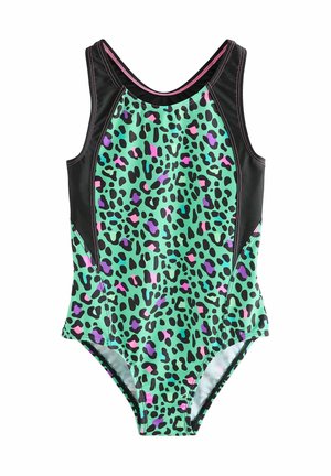 REGULAR FIT - SPORTS OPEN BACK - Badeanzug - turquoise blue animal