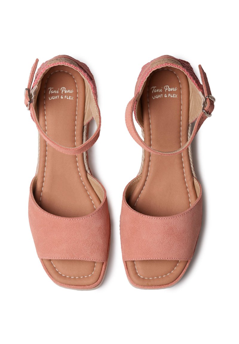 TONI PONS LLIVIA-P – Espadrille Compensée Femme En Cuir Souple – Talon 6 Cm – Élégance Décontractée