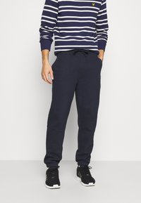 Lyle & Scott DOUBLE BRUSH TRACK PANT - Trainingsbroek - dark navy