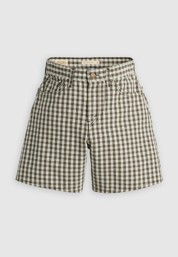 HIGH BAGGY - Denim shorts - milo plaid short4