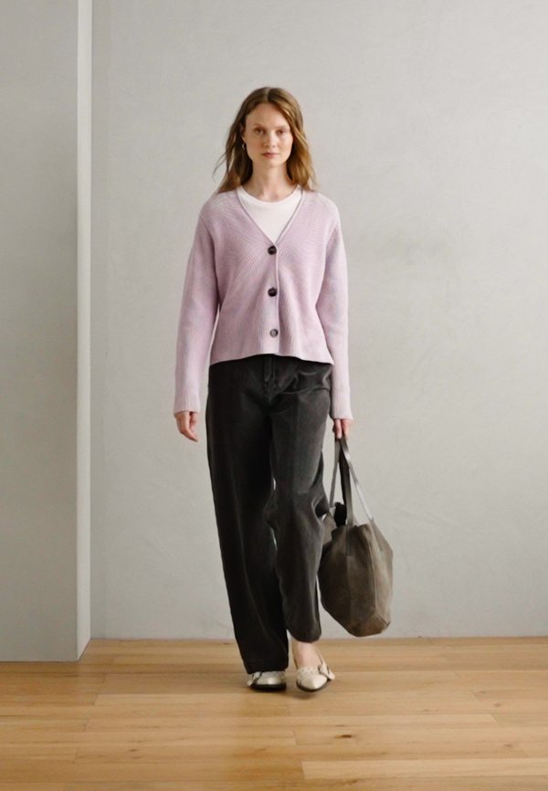 CARDIGAN  LONGSLEEVE V NECK - Cardigan - pale lilac3