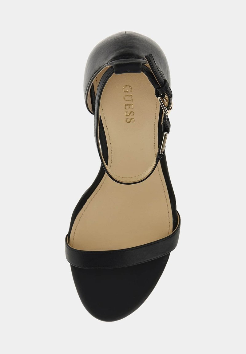 GUESS Sandali con tacco Gellian da donna, Nero 001., 11