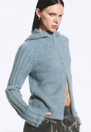 Weekday ZIP HOODE - Gilet - blue melange