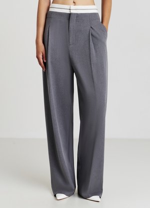 Calliope CON PINCES - Pantalon classique - grigio melange