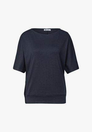 Street One, BASIC SHIRT MIT BOAT NECK UND ELASTIKBUND - T-Shirt basic - darkest blue