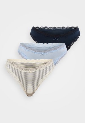 WILMA THONG 3 PACK - Tango nohavičky - light white