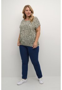 Kaffe Curve JENN - Blúzka - turtledove black graphic dot