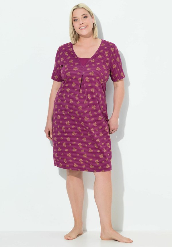 PINSTRIPE PETAL SHORT SLEEVE - Nachthemd