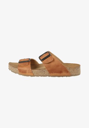 Haflinger ANDREA - Pantolette flach - braun