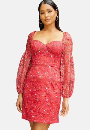 LONG SLEEVE - Cocktail dress / Party dress - berry