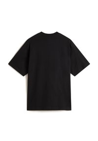Black cotton t-shirt featuring a simple crew neckline and short sleeves, with a relaxed fit and no visible logos or patterns.