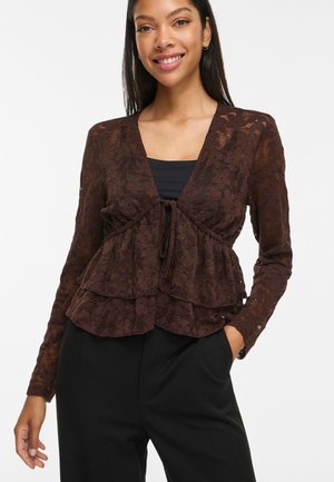 VILA, VIBONITA V NECK - Μπλούζα - coffee bean