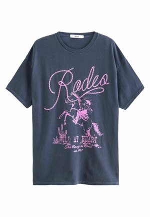 REGULAR FIT - T-shirt med print - blue