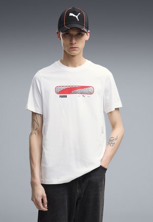 Puma, PUMA SPORT LOGO PLAY T-SHIRT - T-shirt con stampa - white