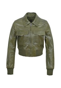 LINAYA - Leren jas - jungle green
