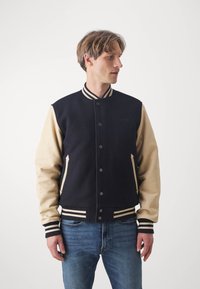 Schott Kožená bunda - navy/beige