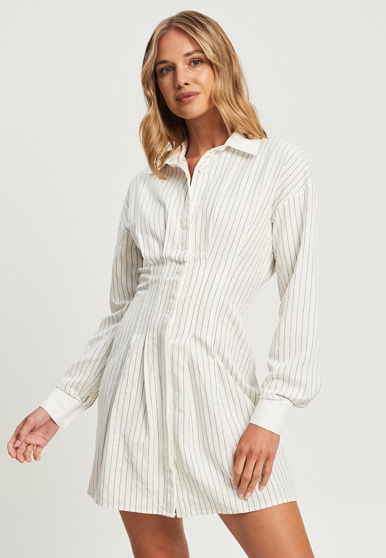 CALLI BON  - Blousejurk - white pinstripe