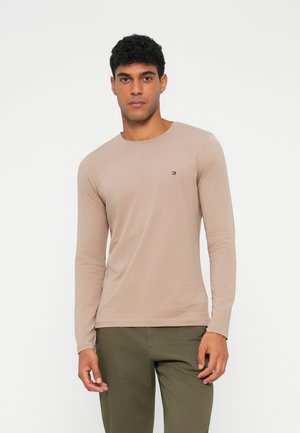 STRETCH SLIM FIT - Top s dlouhým rukávem - coastal taupe