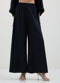 Calliope PANTALONE IN LINO - Gonna lunga - nero