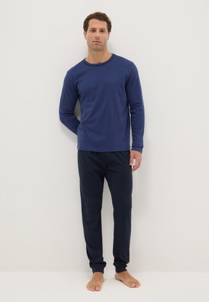 OVS, CREW NECK LONG SLEEVE PYJAMAS REGULAR FIT SET - Pyjama set - blu bluette