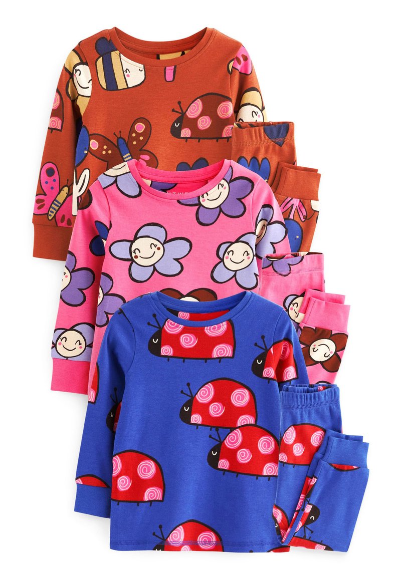 Next 3 PACK LONG SLEEVE PRINTED  - Pyžamová sada - blue brown fun character