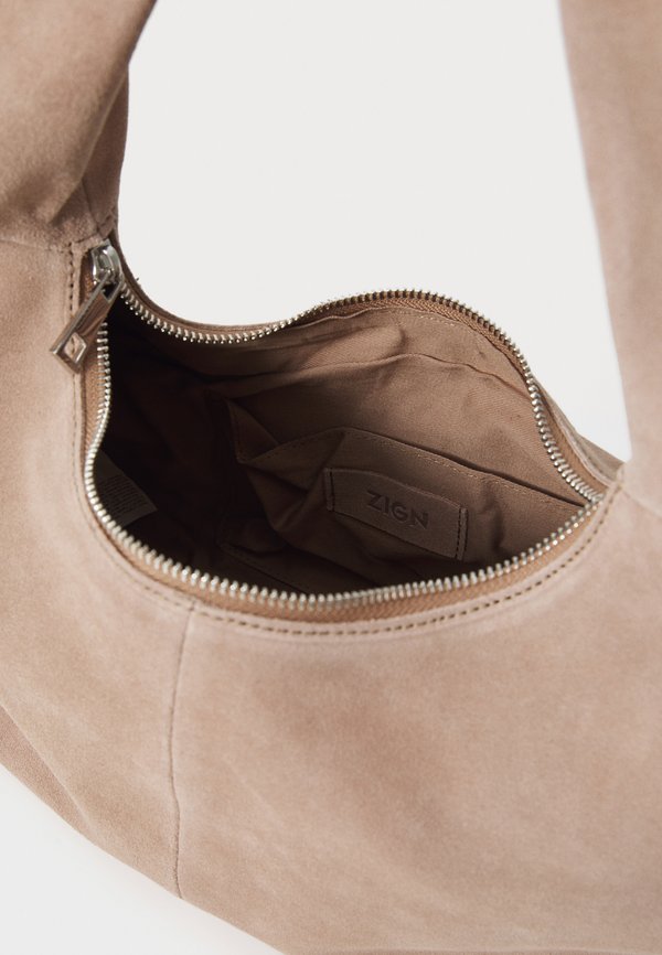 SUEDE LEATHER - Tote bag - taupe4