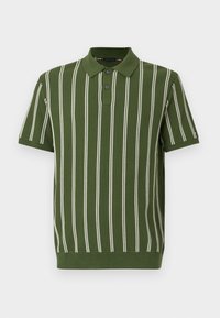 KNITTED VERTICAL STRIPE - Bluză polo - mountain pine