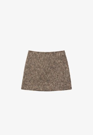 & OTHER STORIES, & OTHER STORIES TEXTURED MINI SKIRT - Jupe trapèze - beige melange