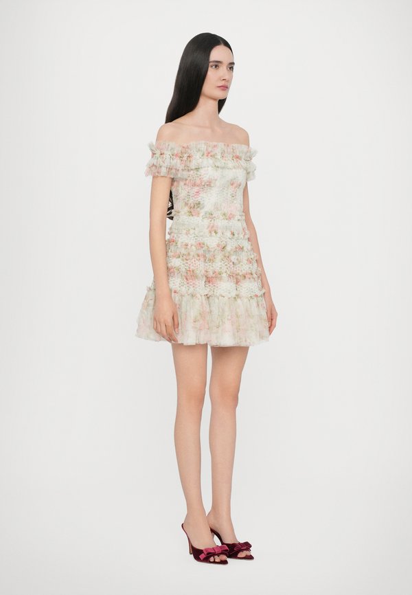 MADAME ROSE ELODIE OFF SHOULDER MICRO MINI - Day dress - moonshine2