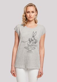 F4NT4STIC LOONEY TUNES BUGS BUNNY  BELLY - T-shirts med print - heather grey