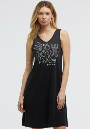 Soccx SOCCX BASIC BEACH-KLEID MIT ARTWORK - Jerseykleid - black