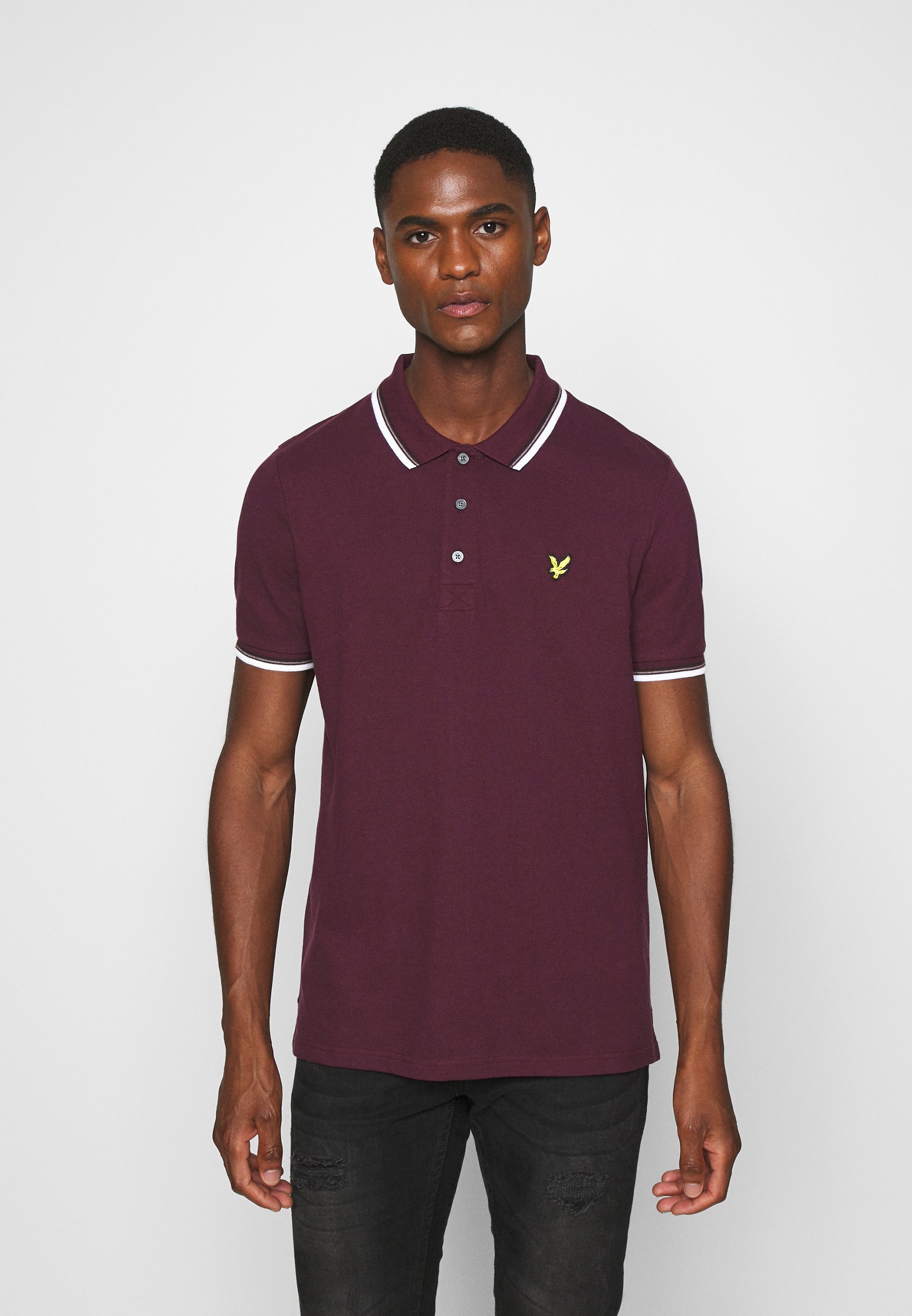 lyle and scott burgundy polo