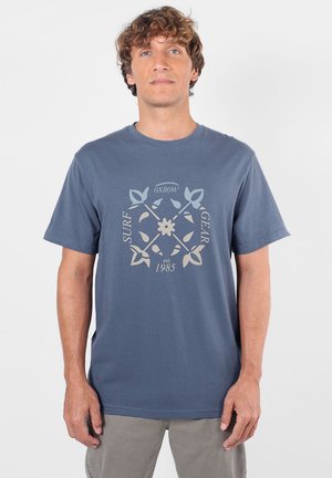 Oxbow, CROSS - T-shirt imprimé - vintage indigo