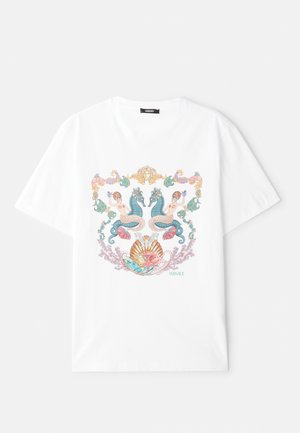 Versace COMPACT THEATER CREST - Print T-shirt - optical white