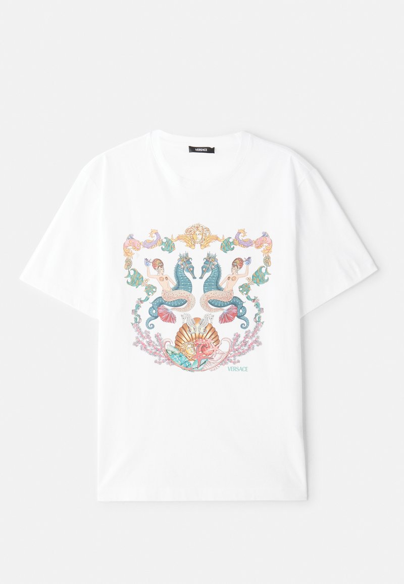 Versace T-shirt print crème