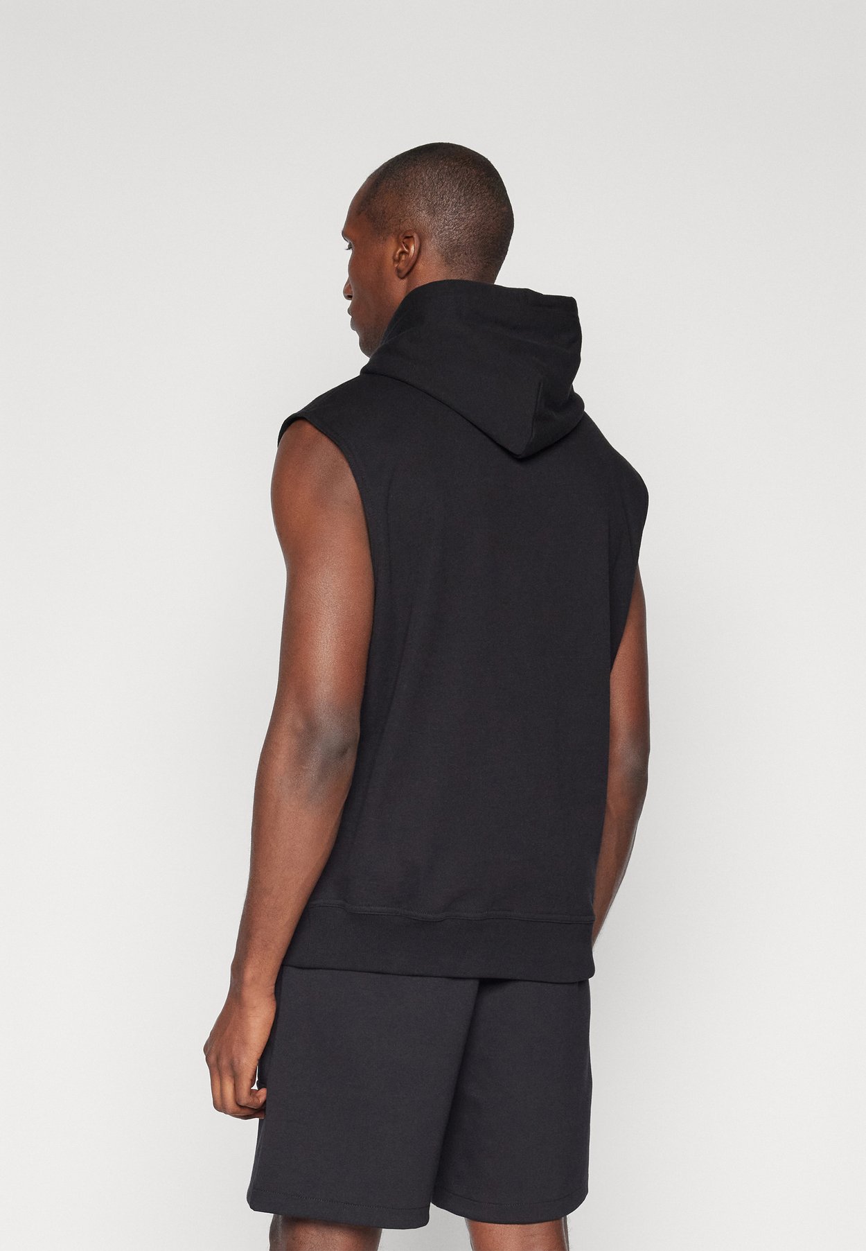 ICONS SLEEVELESS HOODIE WITH CENTRAL LOGO