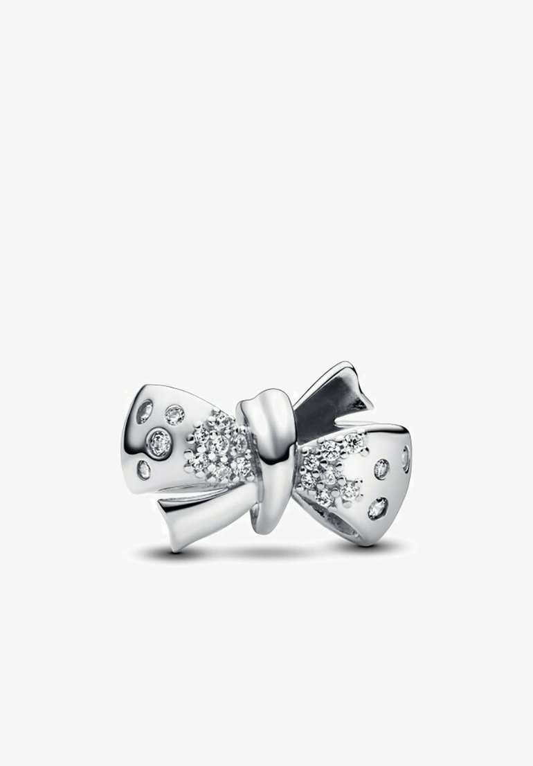 Pandora NŒUDEN AVEC ZIRCONS CUBIQUES TRANSPARENTS - Talizman - argentée couleur