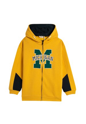 EMBROIDERED BRUSHED INTERIOR - Sweatjacke - yellow