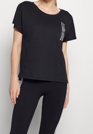 T-shirt med print - black