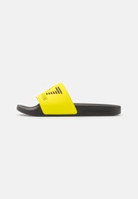 EA7 Emporio Armani - VISIBILITY UNISEX - Badslippers - yellow fluo/black Miniatuurafbeelding 1