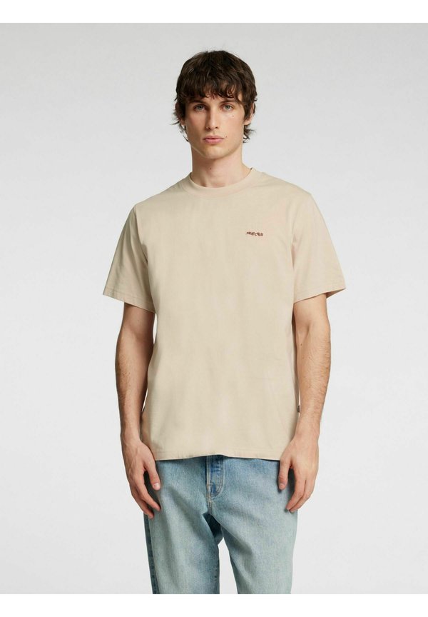 BESTICKTES - T-Shirt basic - oatmeal
