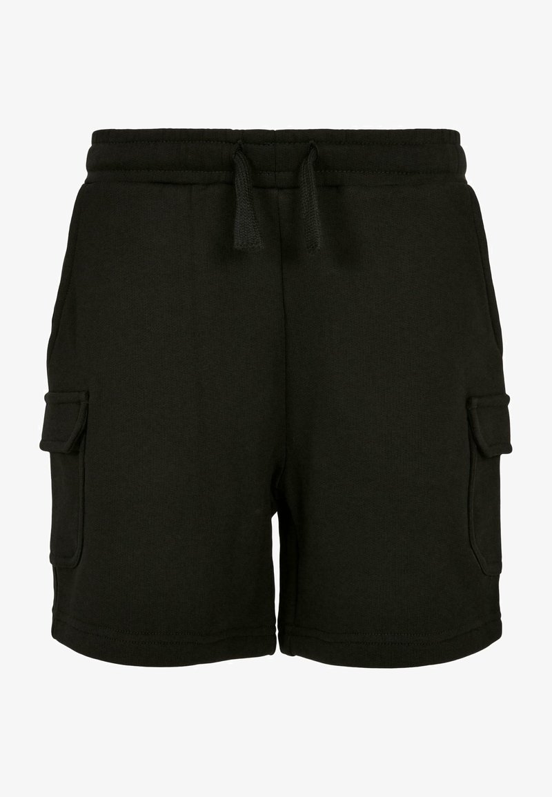 Melni sporta šorti ar elastīgu jostu, ar aukliņu un divām sānu kabatām. Izgatavoti no mīksta, teksturēta auduma.