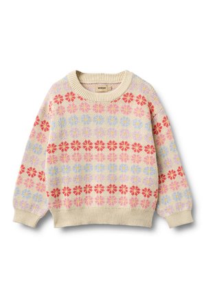 Wheat, JACQUARD PULLOVER HARLOW - Maglione - 9659 sandshell flowers