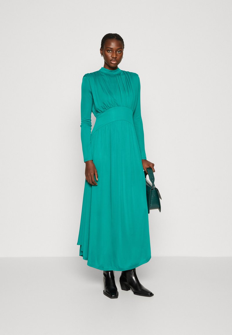 farm rio green dress long sleeve FARM Rio Multicolor Heart DECO Long Sleeve Jersey Midi Dress, Heart DECO GREEN / XXS main image 1