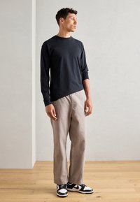 Scotch & Soda LOGO - Top s dlouhým rukávem - anthracite