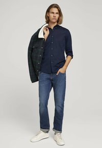 TOM TAILOR DENIM Camicia - blue rinse denim/blu scuro