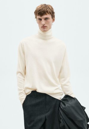 WITH HIGH NECK - Jumper - beige